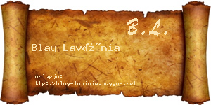 Blay Lavínia névjegykártya